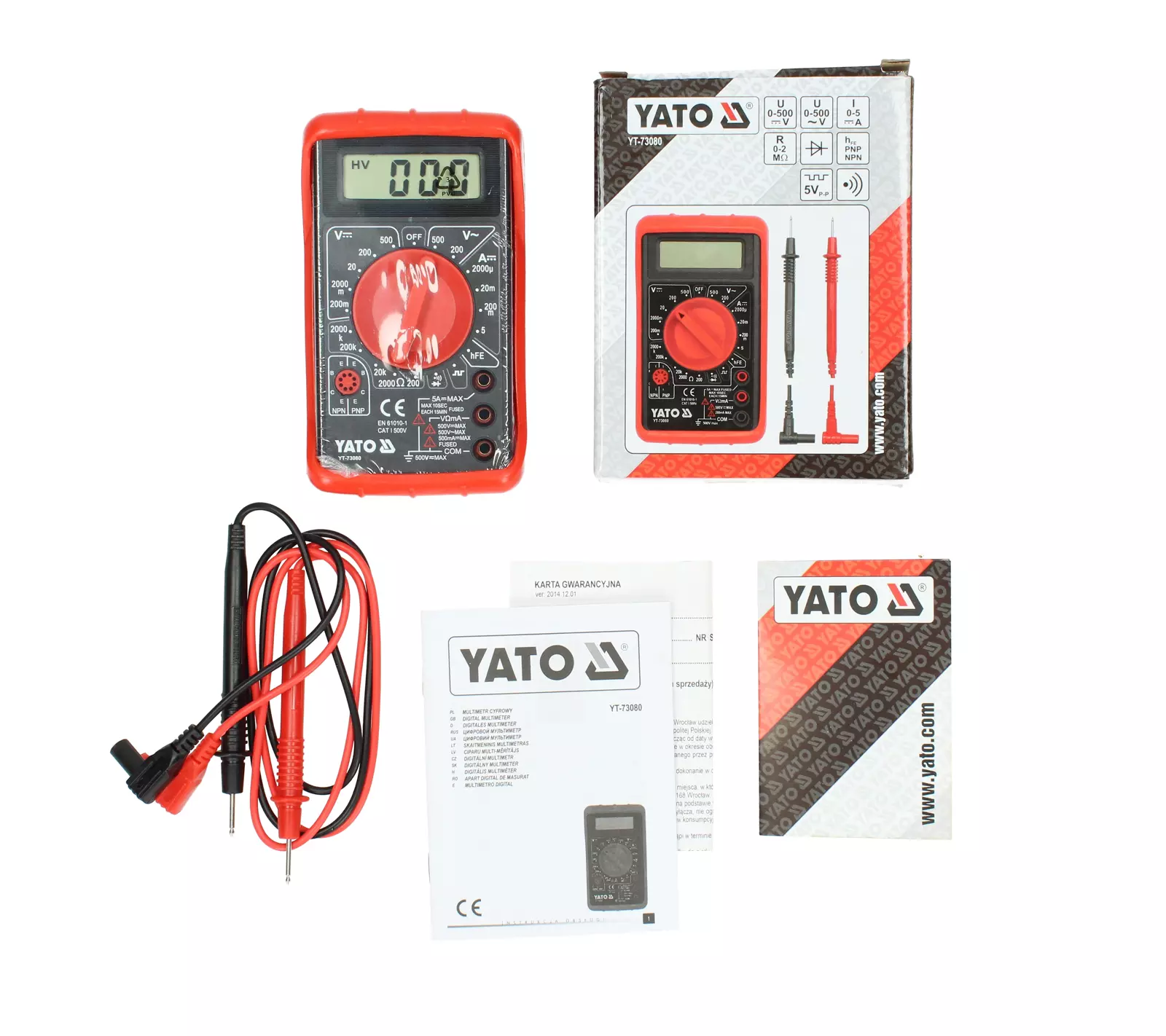 Цифровой мультиметр YATO YT-73080