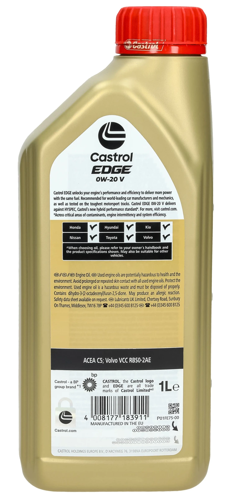 Масло моторное Castrol Edge Professional V 0W-20 1л, 15DA96