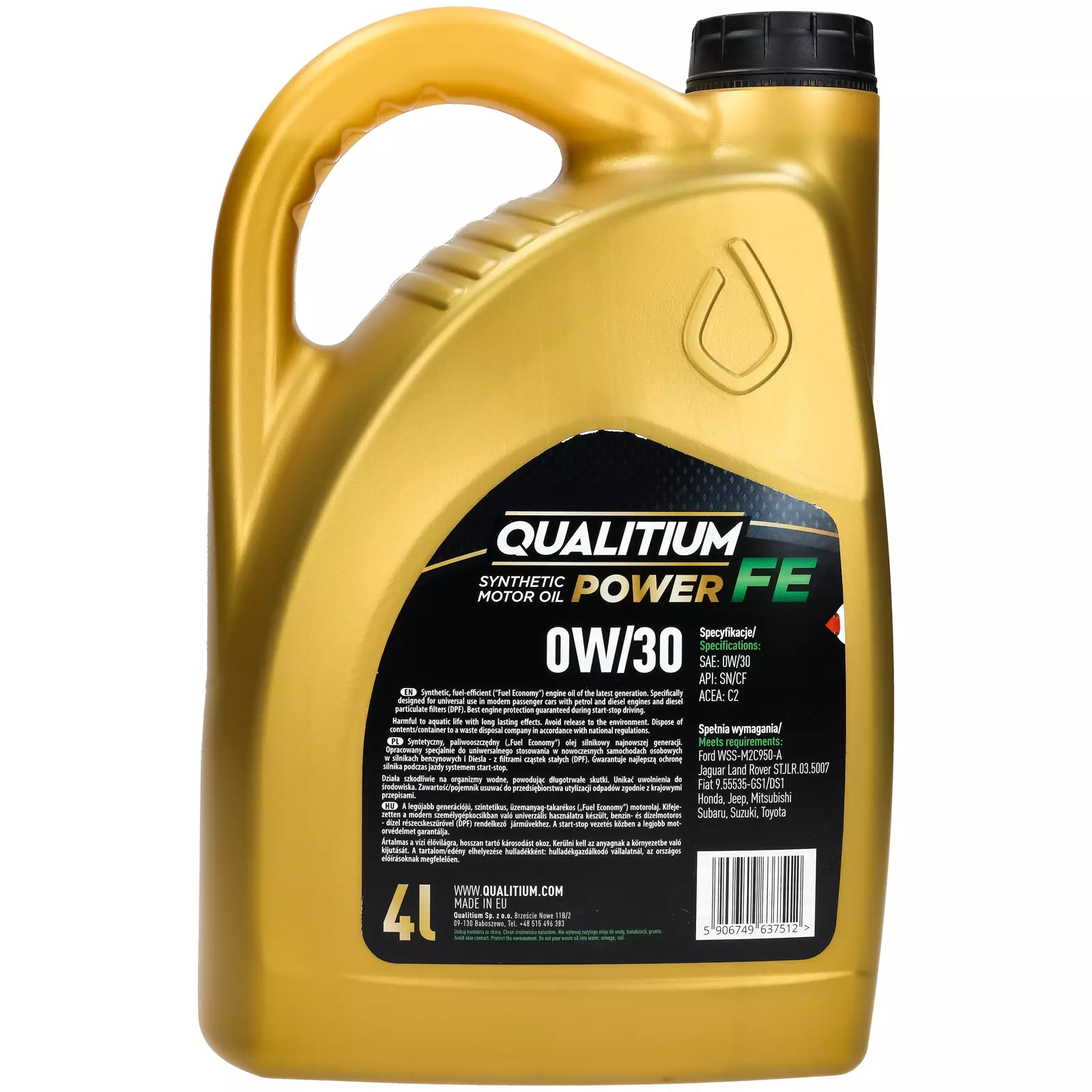 Моторное масло Quality Power FE 0W-30 4 л., QPFE-4